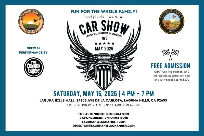 Laguna Hills Car Show flyer May 2026